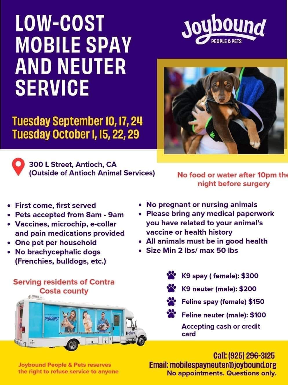 Low Cost Moble Spay and Neuter